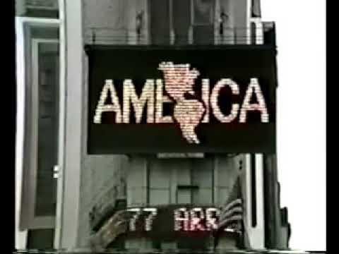 Alfredo Jaar&#039;s &#039;A logo for America&#039; at Times Square, New York, 1987