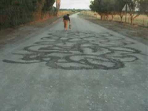 Drawing with Water, Oudshoorn, South Africa, 2006