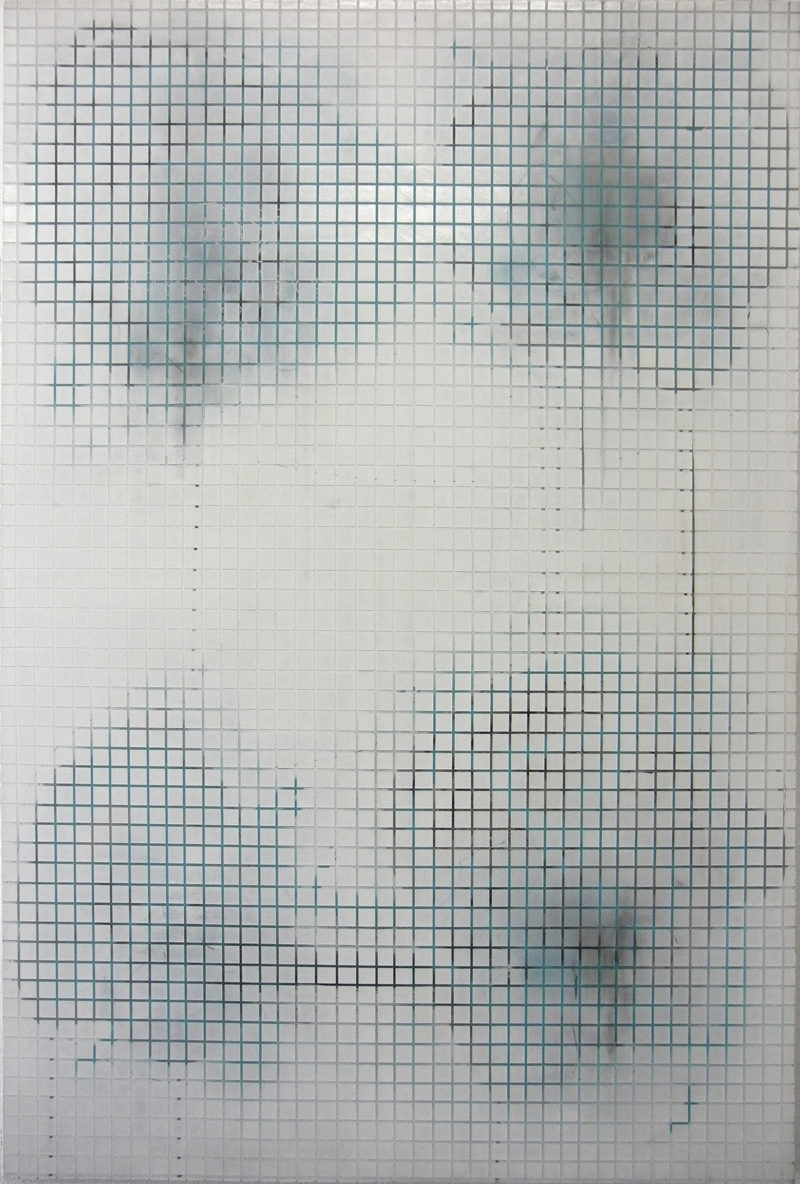 Daniel Weissbach - Stelle #18, 2012, acrylic and lacquer on canvas, 100 x 150 cm