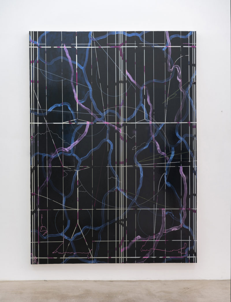 Daniel Weissbach - Stelle #82, 2018, acrylic and lacquer on canvas, 234 x 173 cm