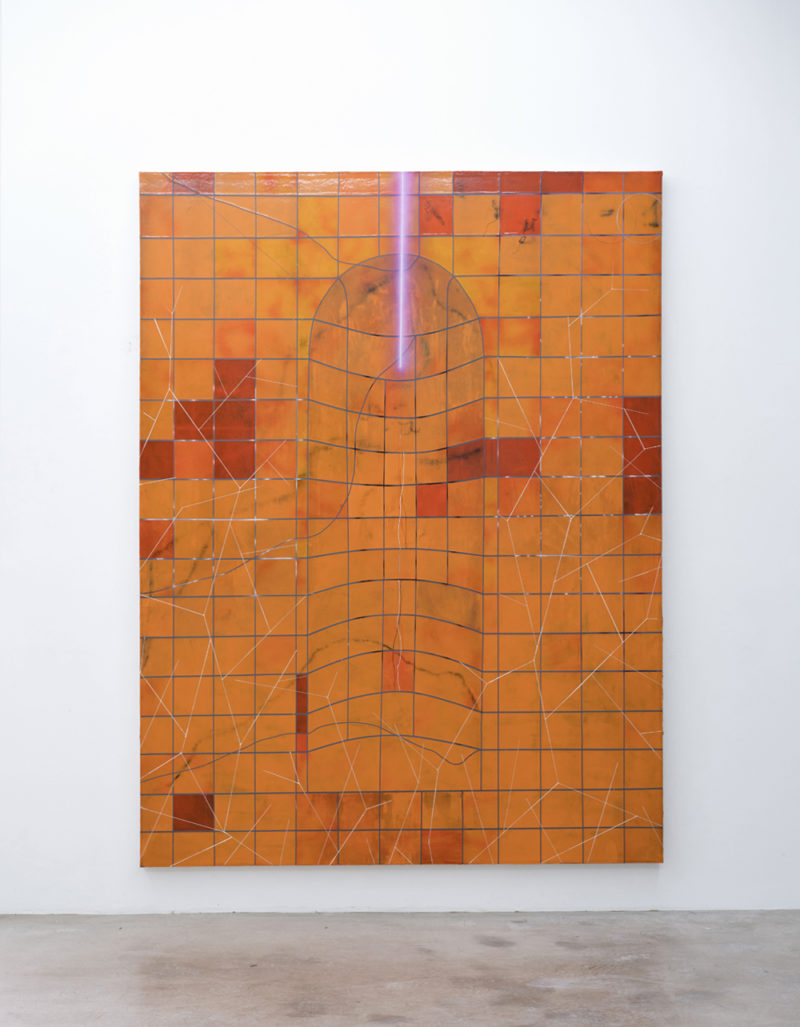 Daniel Weissbach - Stelle #83, 2019, acrylic and lacquer on canvas, 225 x 173 cm
