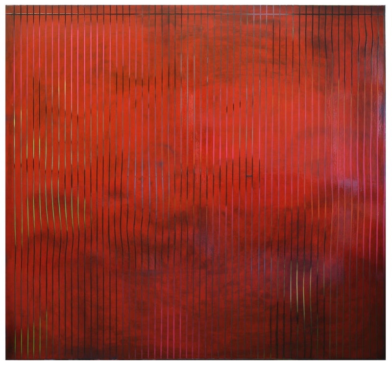 Daniel Weissbach – Stelle #38, 2016, acrylic and lacquer on canvas, 200 x 200 cm