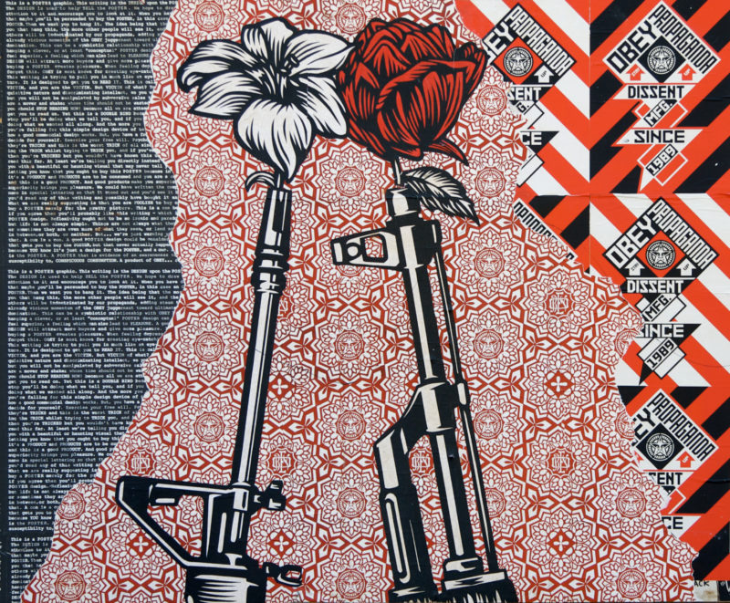 Detail of Shepard Fairey's work in Copenhagen, Denmark, 2011