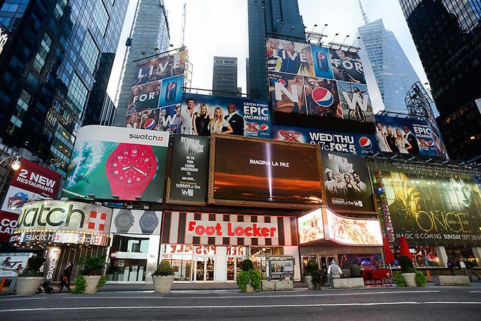 Yoko Ono - Imagine Peace at Times Square, New York - 2