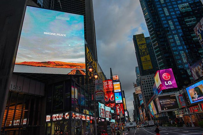Yoko Ono - Imagine Peace at Times Square, New York - 5
