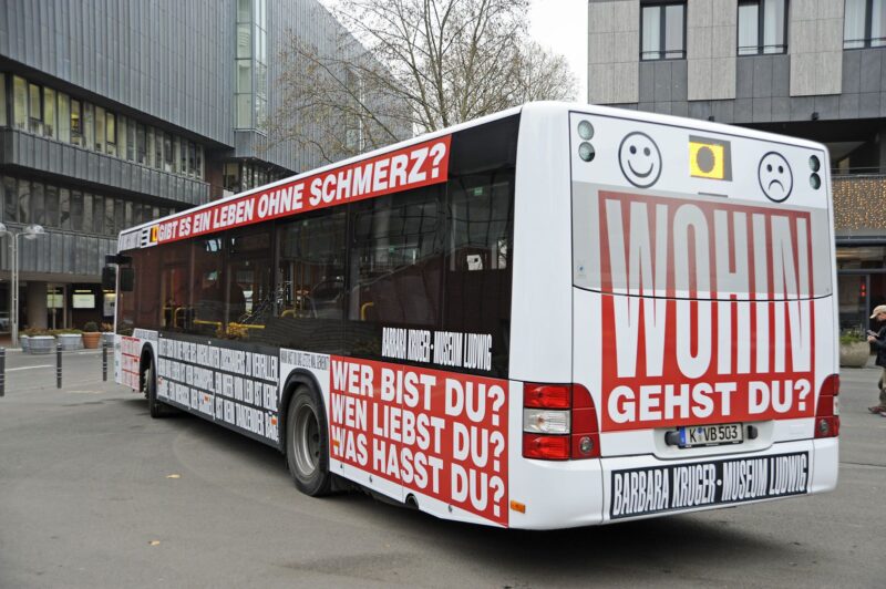 Barbara Kruger – School Bus, 2013, for Museum Ludwig, Köln, Germany