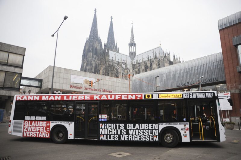 Barbara Kruger – School Bus, 2013, for Museum Ludwig, Köln, Germany