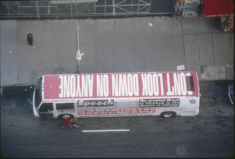 Barbara Kruger – School Bus, November 1-30 1997, New York