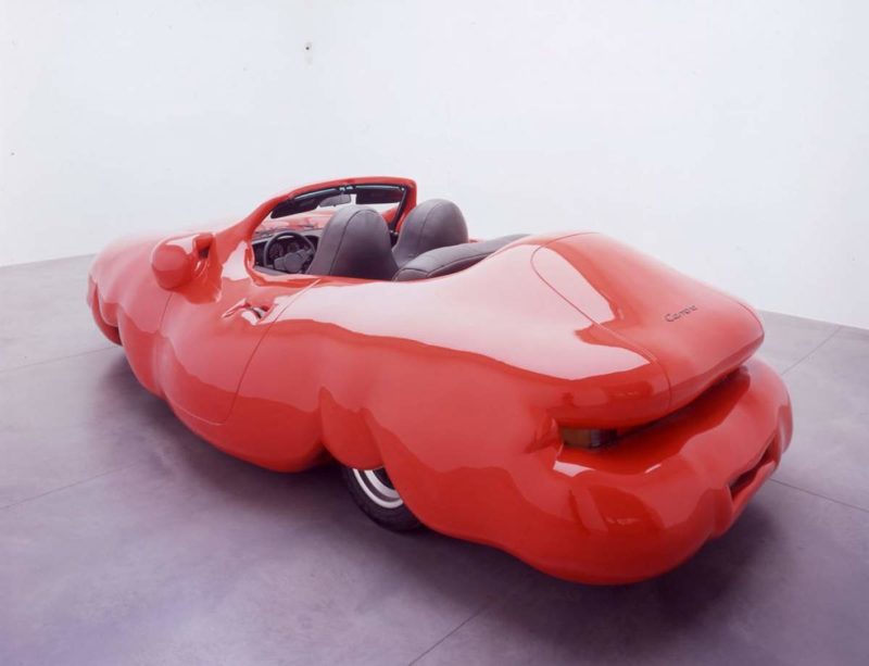 Erwin Wurm – Fat Car Convertible (Porsche) , 2005, mixed media 130 x 469 x 239 cm