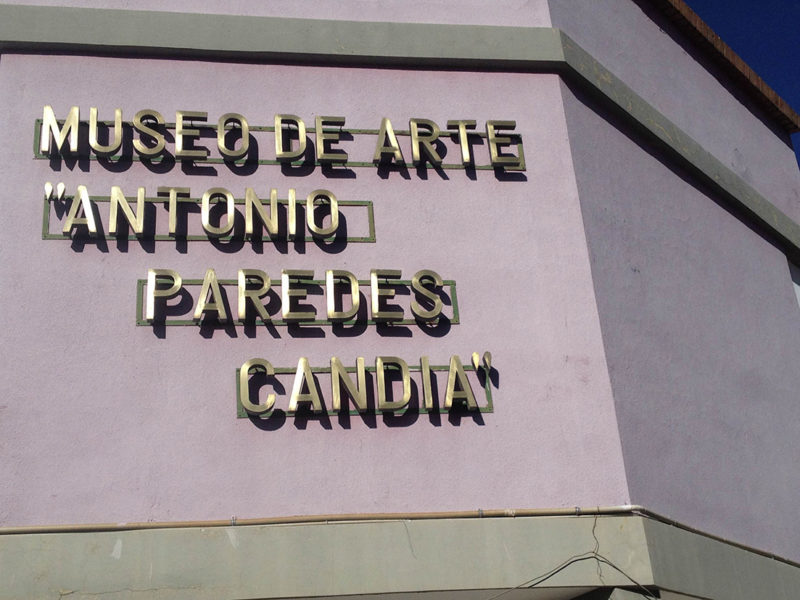 Luciano Calderon's exhibition at Museo de Arte Antonio Paredes Candia in El Alto, Bolivia