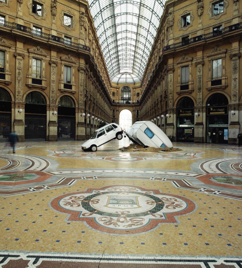 Elmgreen & Dragset – Short Cut, 2003, Mixed-media installation, 250 x 850 x 300 cm, Milan, Italy