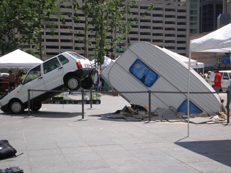 Elmgreen & Dragset – Short Cut, 2003, Mixed-media installation, Museum of Contemporary Art Chicago, 2005