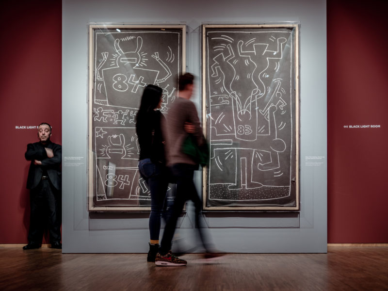 Keith Haring - Subway Drawing, installation view, Albertina Museum, 2018