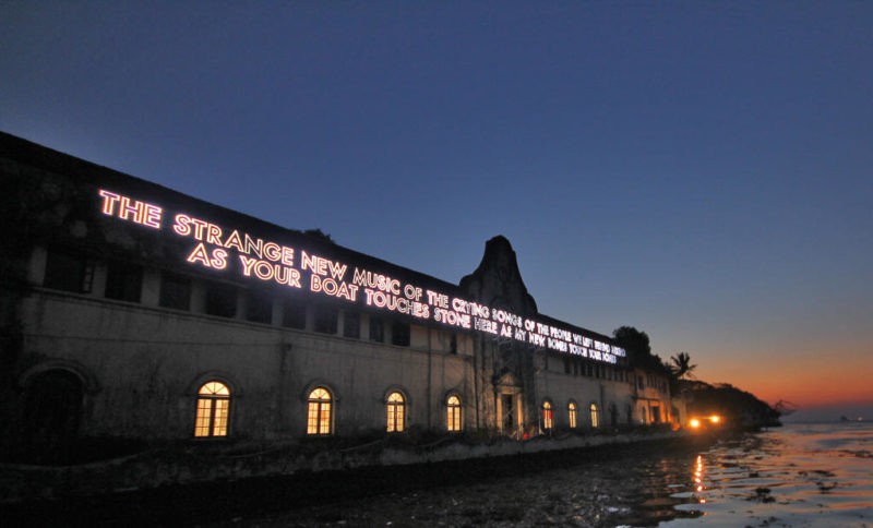 Robert-Montgomery-Fado-music-in-reverse-Biennale-di-Kochi-Muziris-2