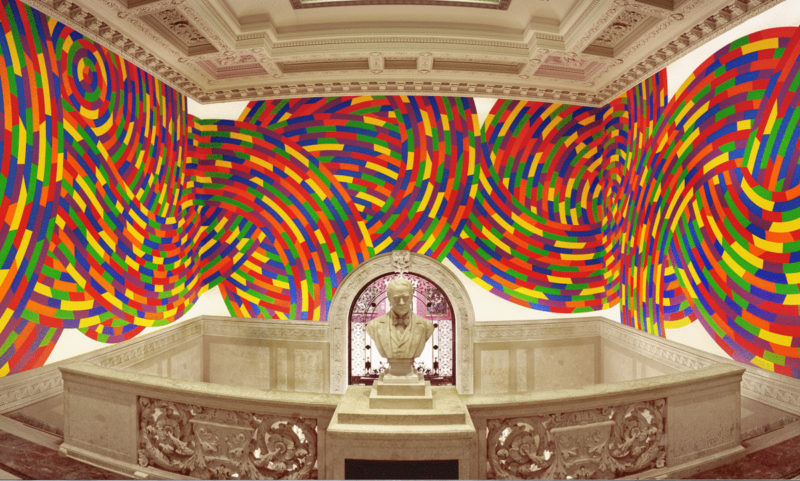 Sol LeWitt - Wall Drawing #1131, Whirls and Twirls (Wadsworth), 2004, Wadsworth Atheneum Museum of Art