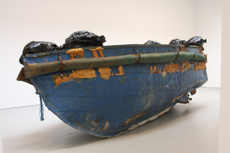 Adel Abdessemed – Hope, 2011-2012, Refugee boat and resin, 205,7 x 579,1 x 243,8 cm