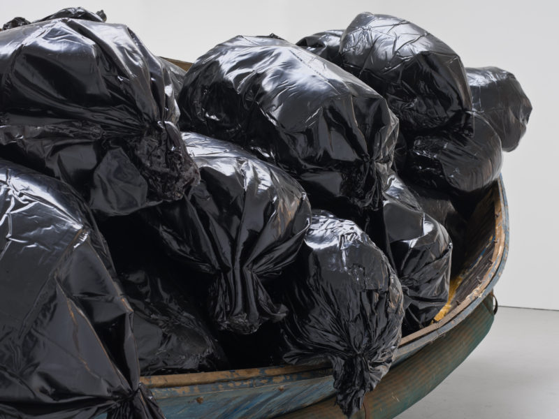 Adel Abdessemed – Hope, 2011-2012, Refugee boat and resin, 205,7 x 579,1 x 243,8 cm