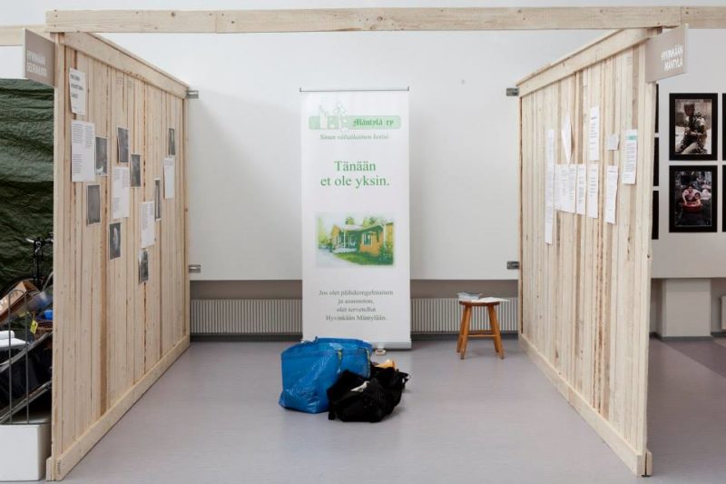 Jani Leinonen & Riiko Sakkinen – Homelessness fair, Hyvinkää Art Museum, Finland, 2013