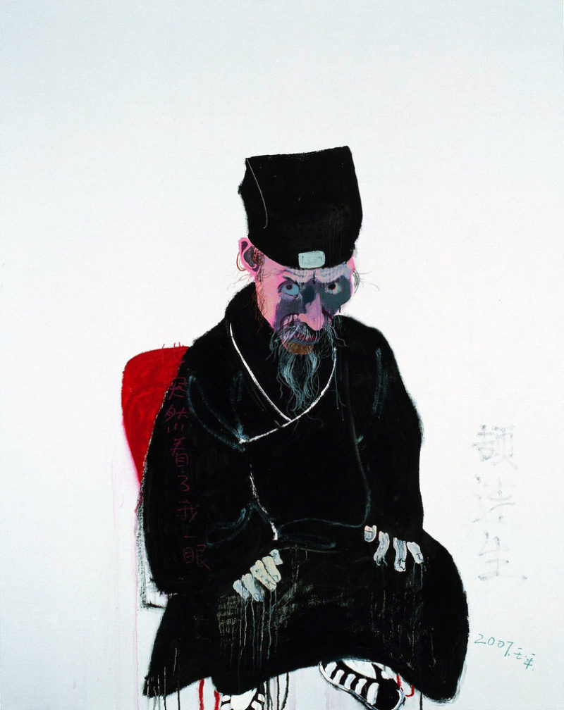 Wang Yuping – Taoist Priest No.06, 2007, oil painting and acrylic, 190x150cm