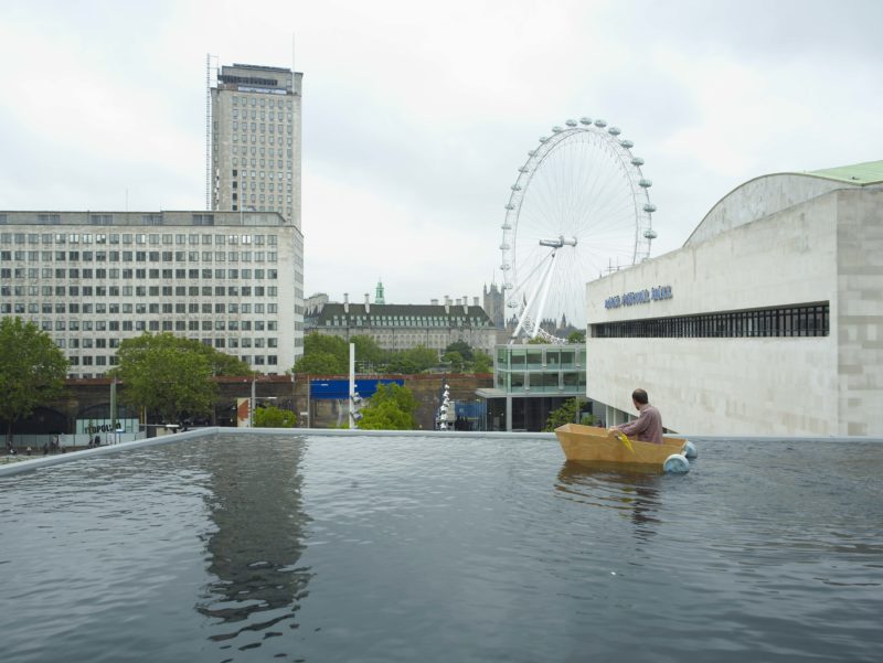 Gelitin – Normally, Proceeding and Unrestricted With Without Title, pool installed on top of Hayward Gallery, London