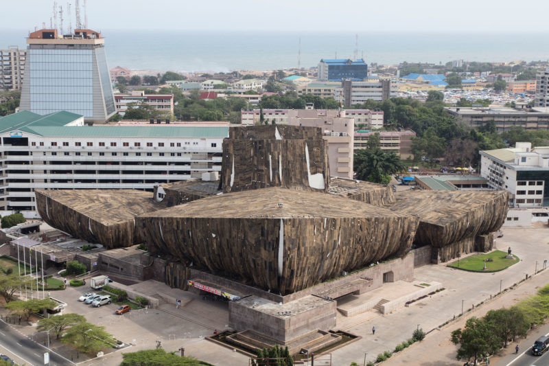 Ibrahim Mahama - Installation at Accra’s National Theatre, Central Ghana