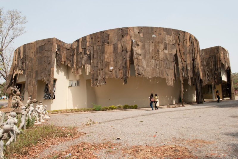 Ibrahim Mahama - K.N.U.S.T Library. Occupation and labour. Kumasi, Ghana, 2014