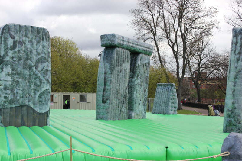 Jeremy Deller - Sacrilege, 2012, durable, reinforced PVC, 35 meters in diameter, installation view, Glasgow