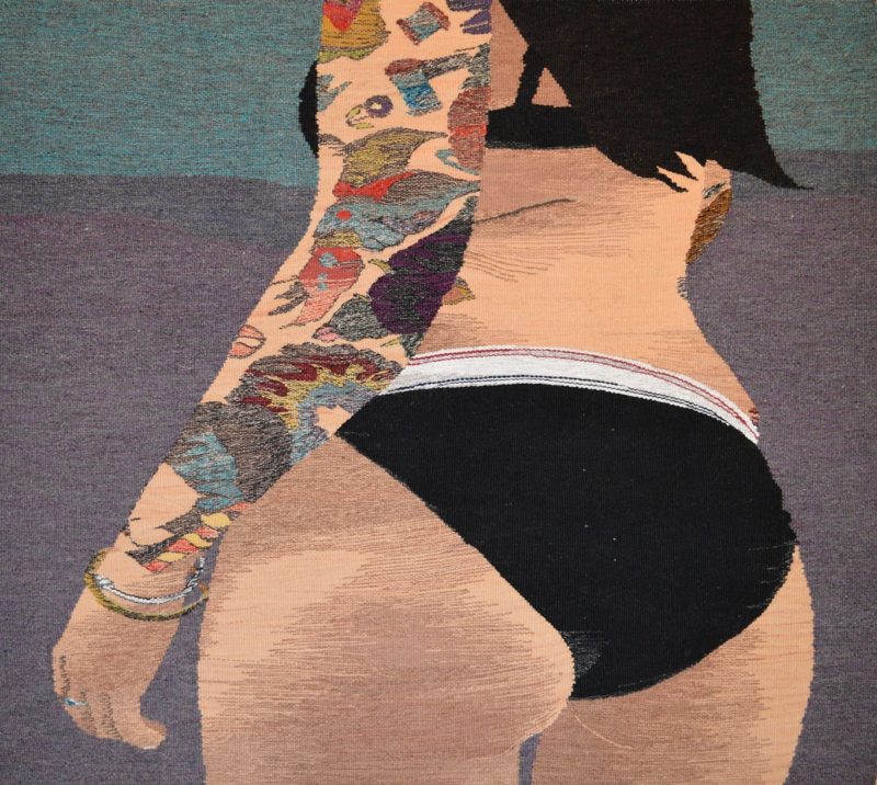 Erin M Riley - Curves, 48 x 42 inch, 2015