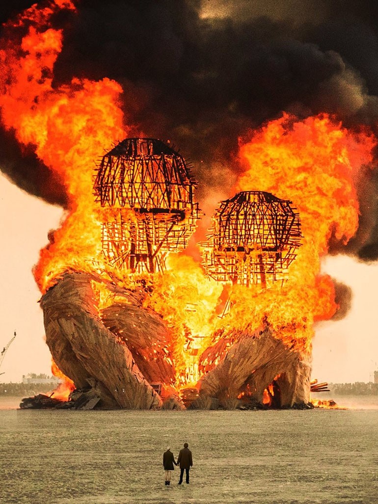 This $265,000 Burning Man sculpture burned to ashes