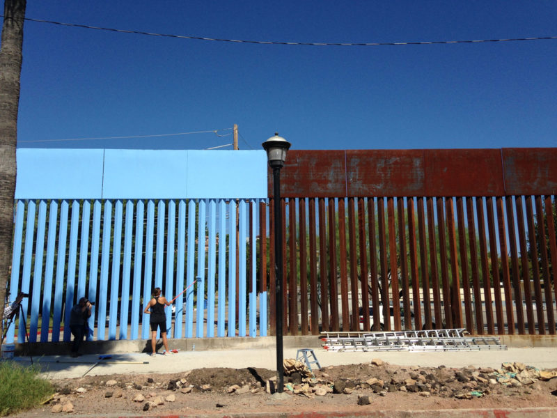 Ana Teresa Fernández – Erasing the Border – Borrando la Frontera, Nogales, Sonora, Mexico, 2015