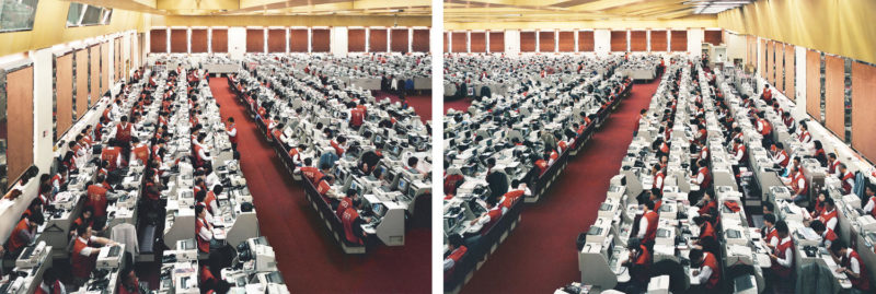 Andreas Gursky - Hong Kong, Stock Exchange, diptych, 1994