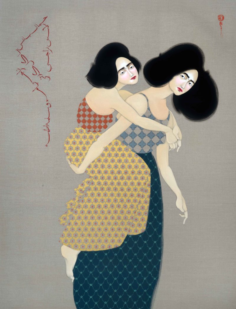 Hayv Kahraman - Hammal Bashi, 2015, Oil on linen, 177.8x137cm