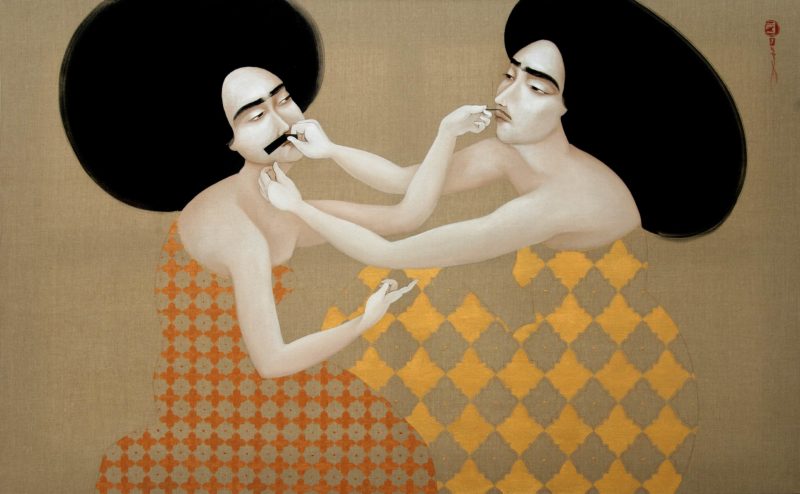 Hayv Kahraman - Hold Still, 2010, Oil on linen, 106.6x172.7cm