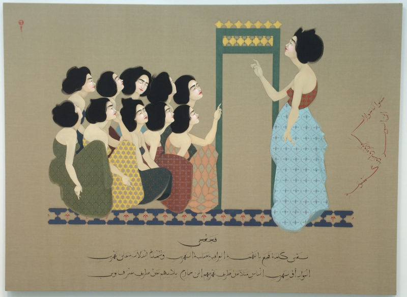 Hayv Kahraman - Kachakchi, oil on linen, 200x274cm, 2015