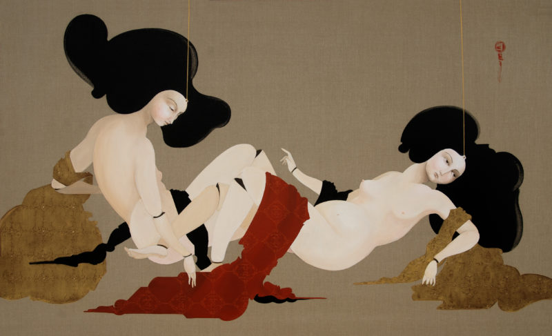 Hayv Kahraman - Sexual, 2009, oil on linen, 107x173c