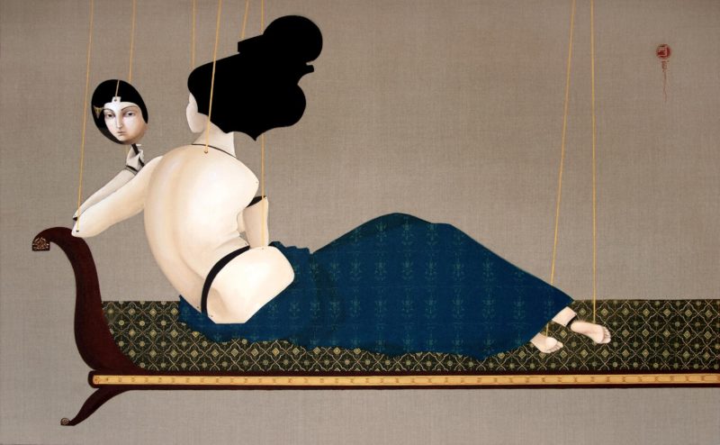 Hayv Kahraman - Toilette, 2009, oil on linen, 107x173cm