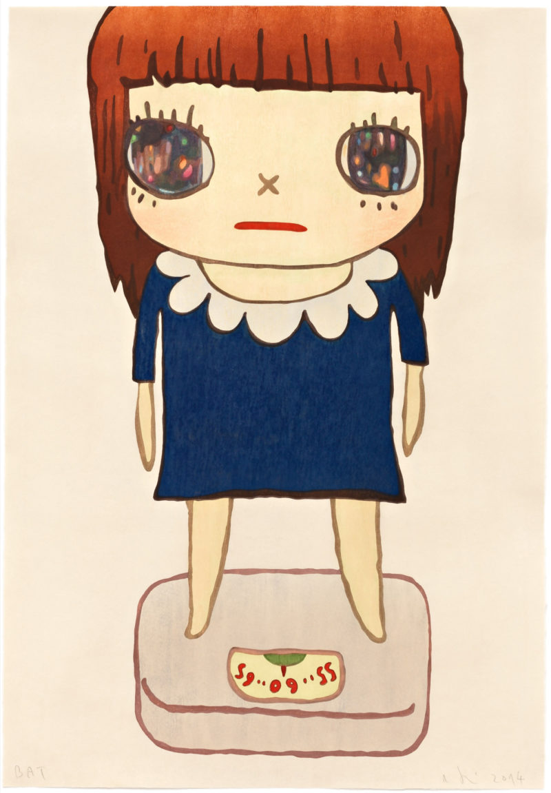 Yoshitomo Nara - Balance girl, 2014, Woodcut