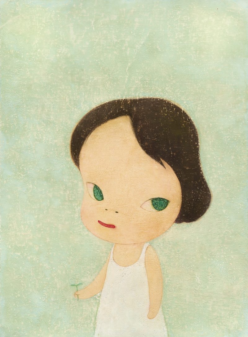 Yoshitomo Nara - Moe No Suzaku, 1997, acrylic, coloured pencil on paper, 36.6 by 30 cm