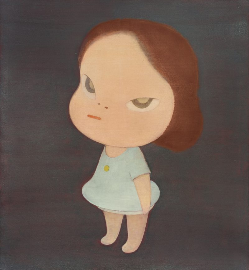 Yoshitomo Nara - Sleepless Night (Standing), 1997, framed acrylic on canvas, 120 x 110 cm