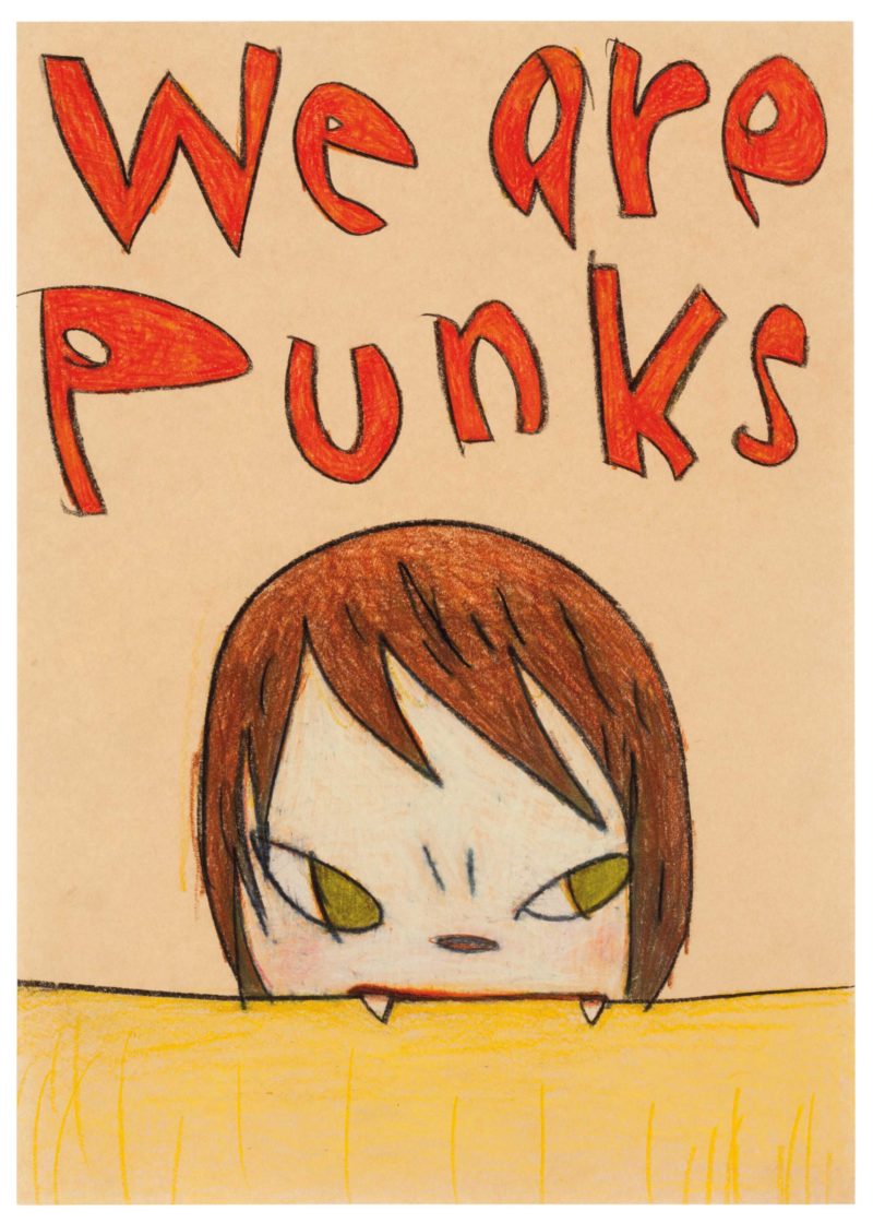 Yoshitomo Nara - We Are Punks, 2011, color pencil on paper, 41.9 x 29.5 cm