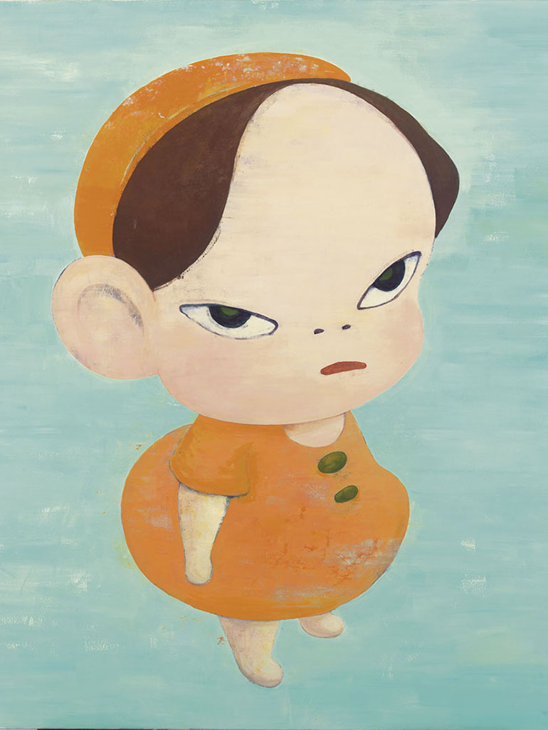 Yoshitomo Nara's paintings & drawings: Cute or dark and frightening?
