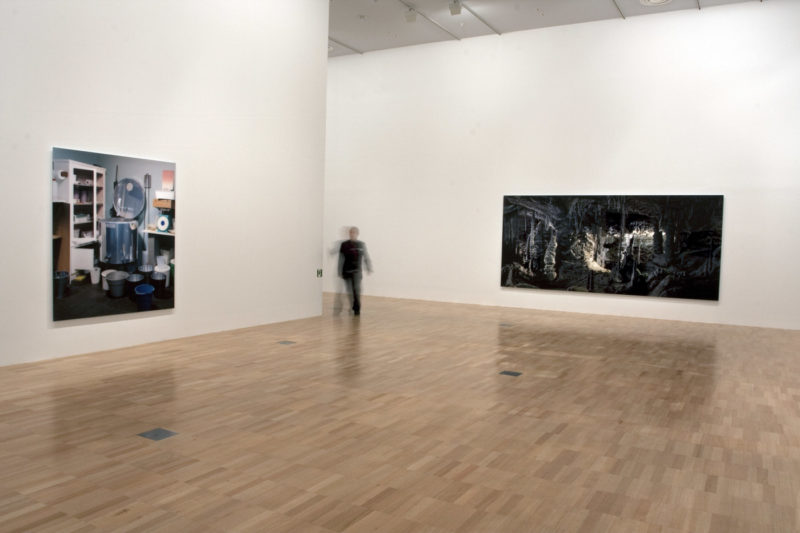 Thomas Demand - Installation at NGV National Gallery of Victoria showing, at right, Grotte : Grotto 2006