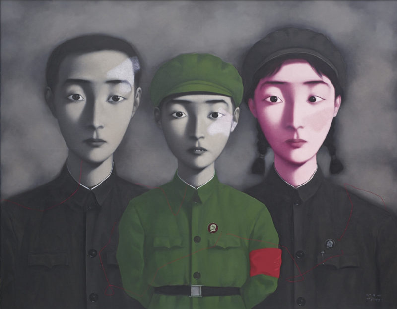 Zhang Xiaogang – Bloodline Series – Big Family No. 3, 1995, oil on canvas, 179 x 229 cm - 70½ by 90⅛ in.