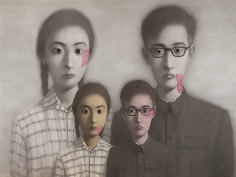 Zhang Xioagang - Bloodline Series - Big Family No. 10, 2000, oil on canvas, 200x300cm