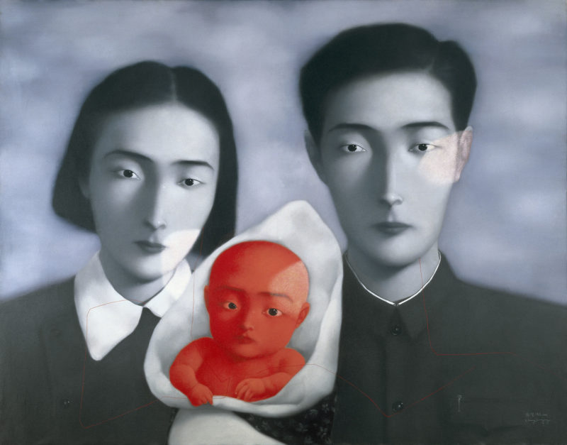 Zhang Xiaogang - Bloodline Series - Big Family No. 9, 1996, oil on canvas, 150cmx190cm