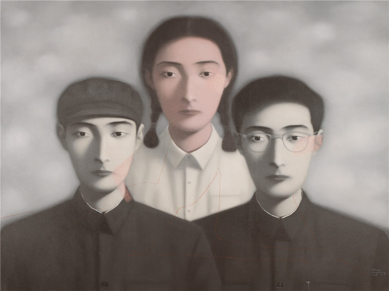 Zhang Xiaogang - Bloodline Series - Big Family No. 9, 1997, oil on canvas, 149x189cm