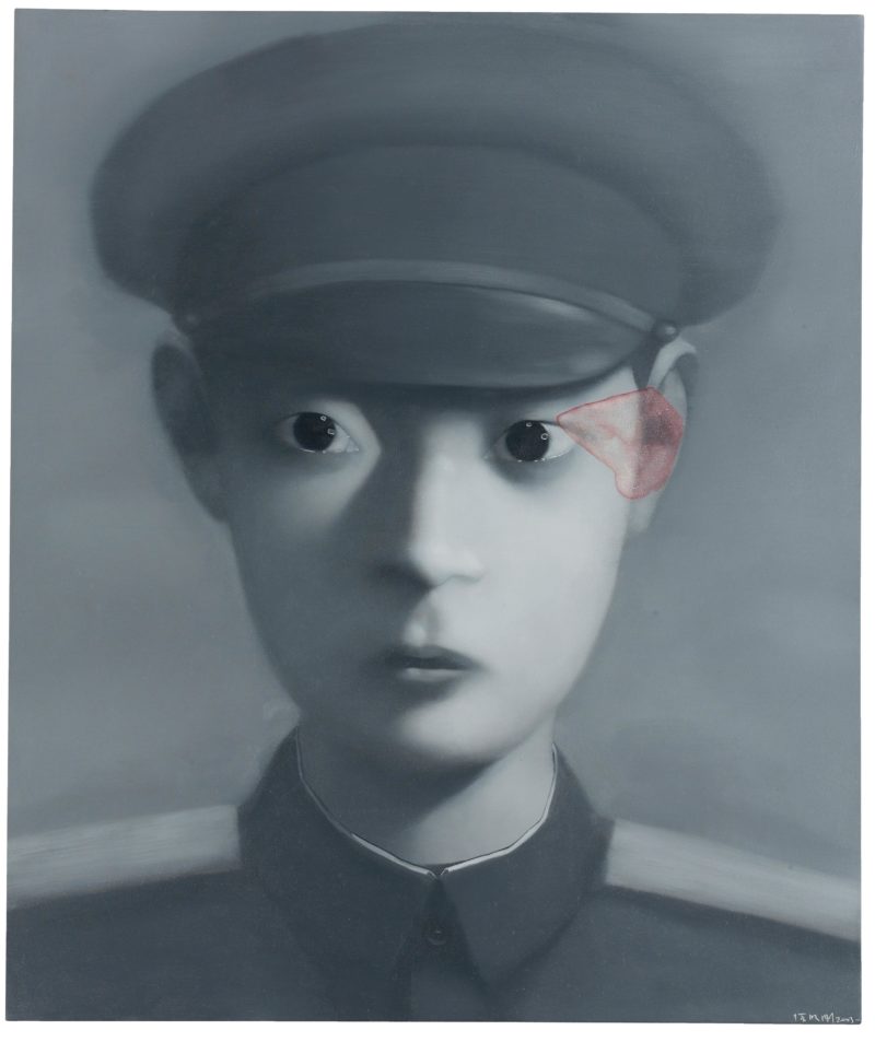 Zhang Xiaogang - Bloodline Series - Boy, 2003, oil on canvas, 130x110cm