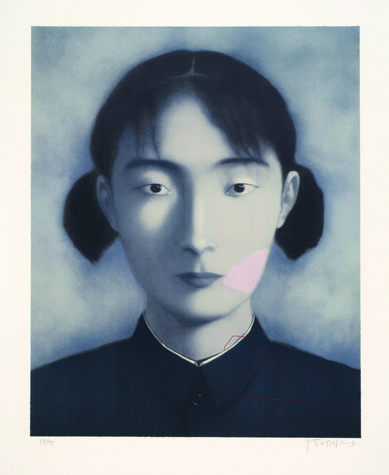 Zhang Xiaogang - Bloodline Series - Comrade (Sister), 2006, Lithograph on wove, 94×77cm, Edition of 99