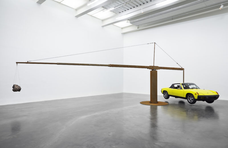 Chris Burden - Porsche with Meteorite, 2013, Photo by Benoit Pailley/New Museum