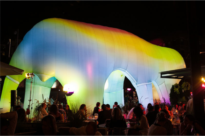 FriendsWithYou - Light Cave, 2014, inflatable approximately 55ft x 25ft x 14ft, Photo Alyssa Ringler